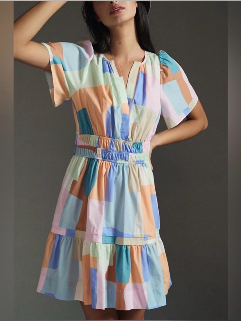 NWT Anthropologie The Somerset Mini Dress in Light Mauve (Pastel Multi) - Size L - Picture 4 of 5